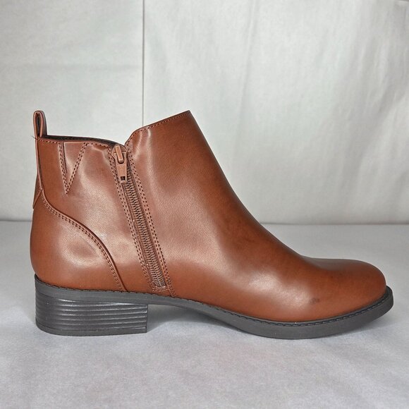 Easy Spirit Women's Lorand 3 Brown Faux Leather Ankle Boots - Picture 4 of 8